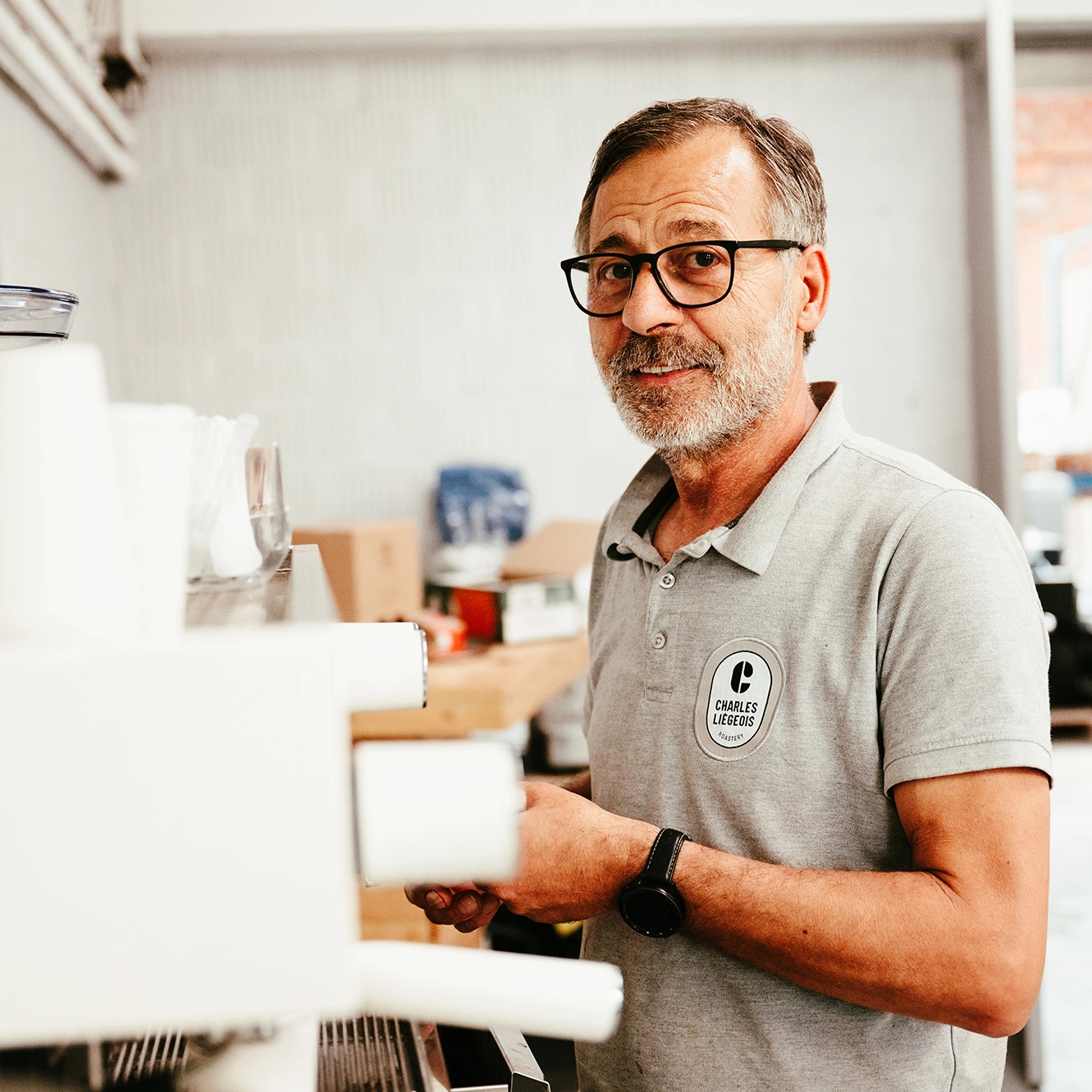 Différentes photos des membres de l'équipe de Charles Liégeois Roastery L'équipe de Charles Liégeois Roastery