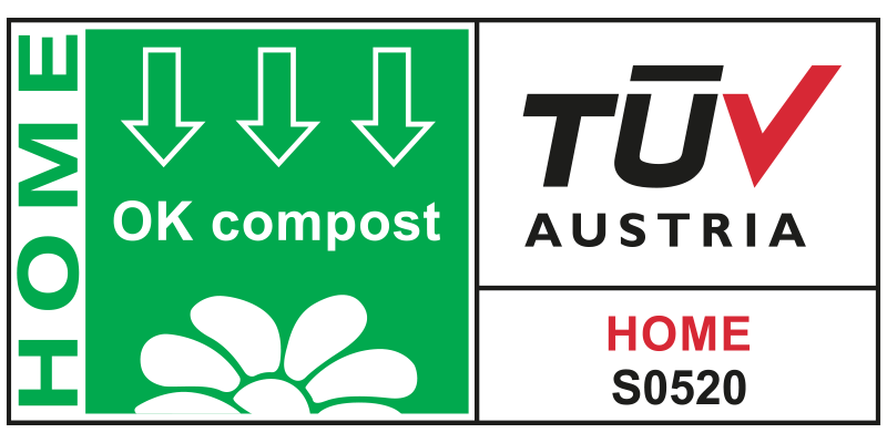 compost logo certified by TUV Austria